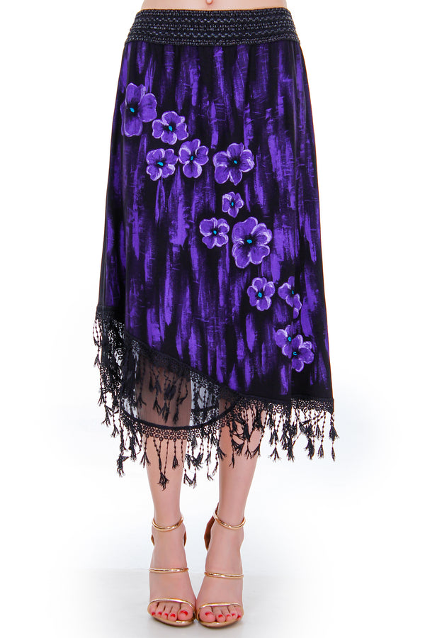 Fusta jerse pictata  Liza Panait Liza Panait Online Boutique